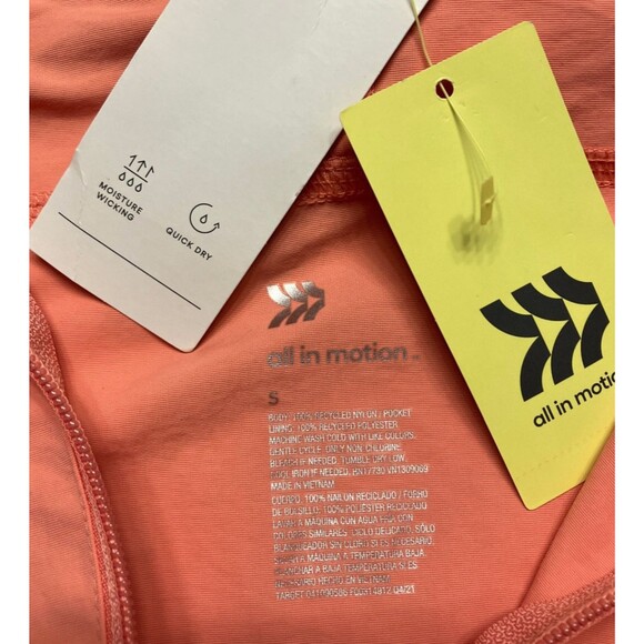 NWT All In Motion Coral Pink Nylon Hooded Jacket Size Small - Picture 3 of 11